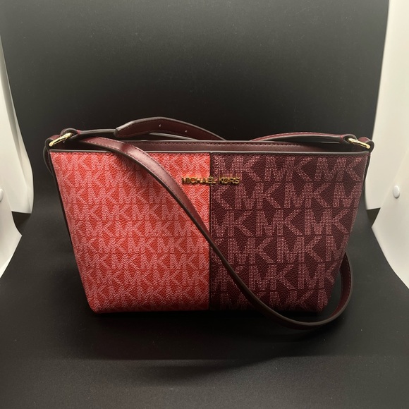 Michael Kors Two-Tone Red Shoulder Bag - Picture 1 of 4